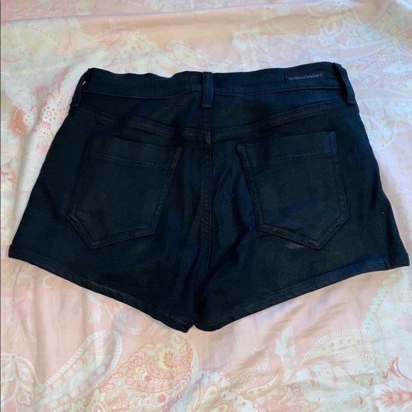 Black Coated Citizen of Humanity Shorts - Picture 2 of 3